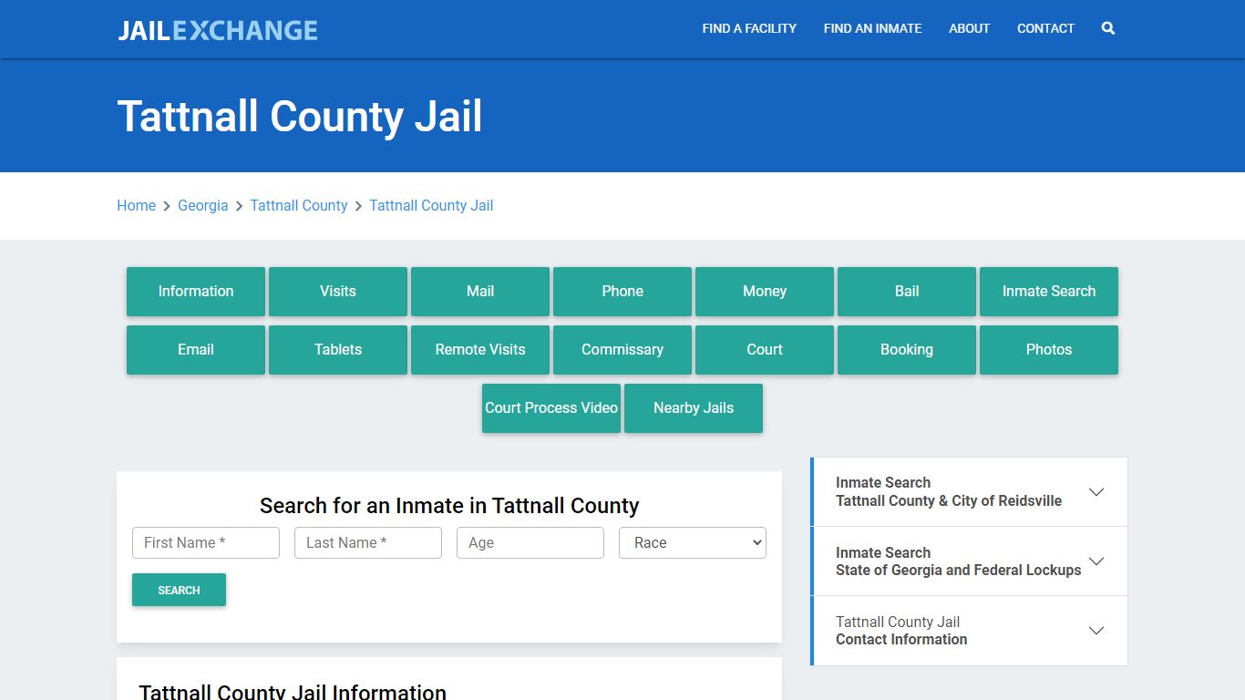 Tattnall County Jail Roster Lookup, GA, Inmate Search